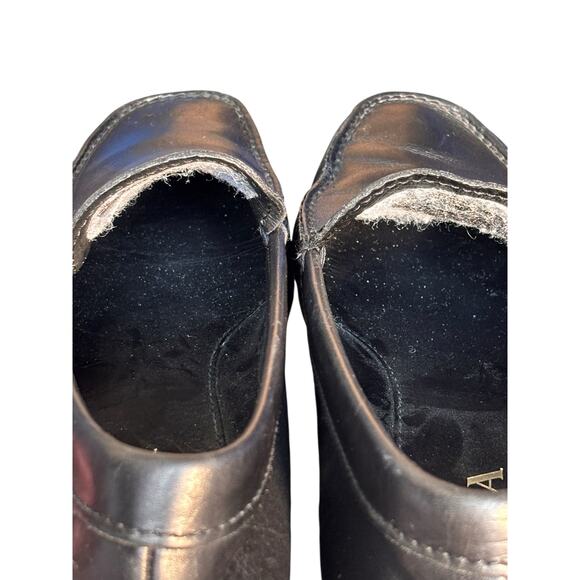 Prada Black Leather Driving Loafers Size 7 Slip On Italy Designer Minimalist main image 7